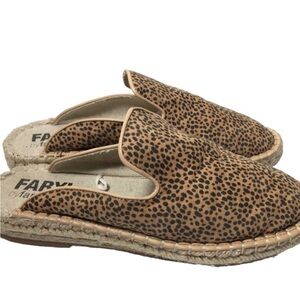 Anthropologie Faryl Robin leopard mule slides. 8.